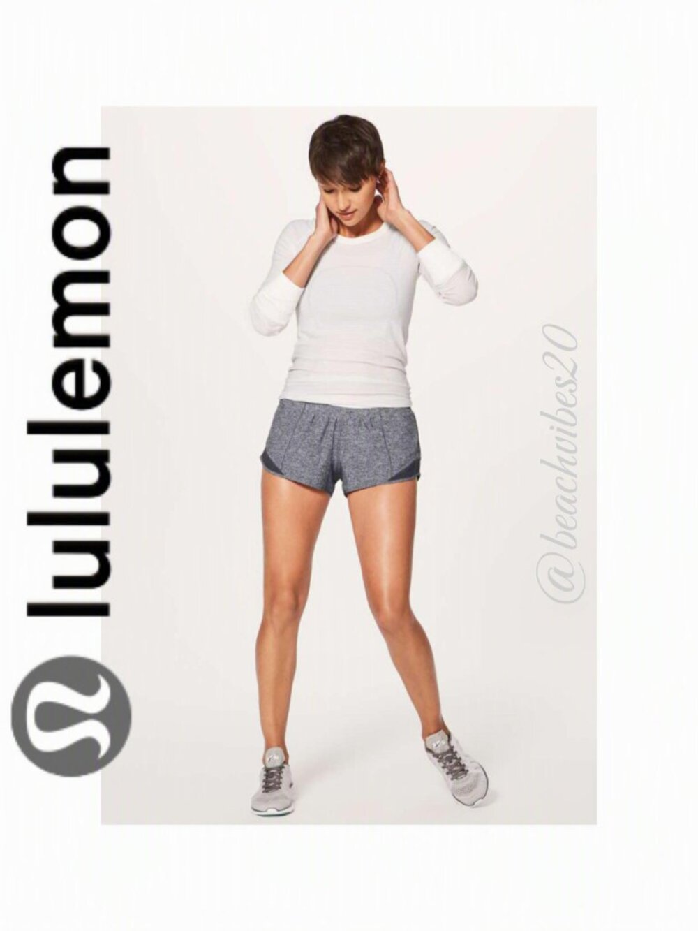 LULULEMON ATHLETICA Hotty Hot Short II *2.5" EUC 8 Heathered Black LL-48